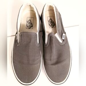 Vans Off The Wall Gray Slip-On Sneakers 10